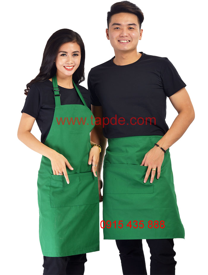 Tạp dề xanh lá - Vải kaki đẹp