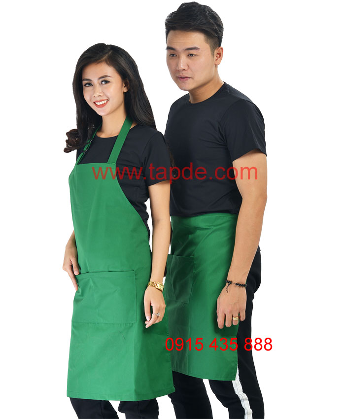 Tạp dề xanh lá - Vải kaki đẹp