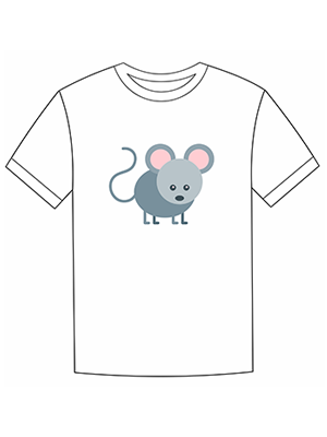 In áo phông hình con chuột