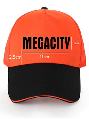 Mũ lưỡi trai lưới màu cam Công ty Megacity