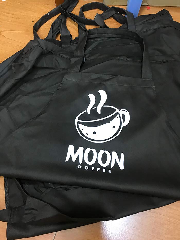 Tạp dề Quán Moon Coffee | Tap de dong phuc