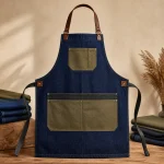 Tạp Dề Jean Canvas Kaki Dày Dễ Giặt