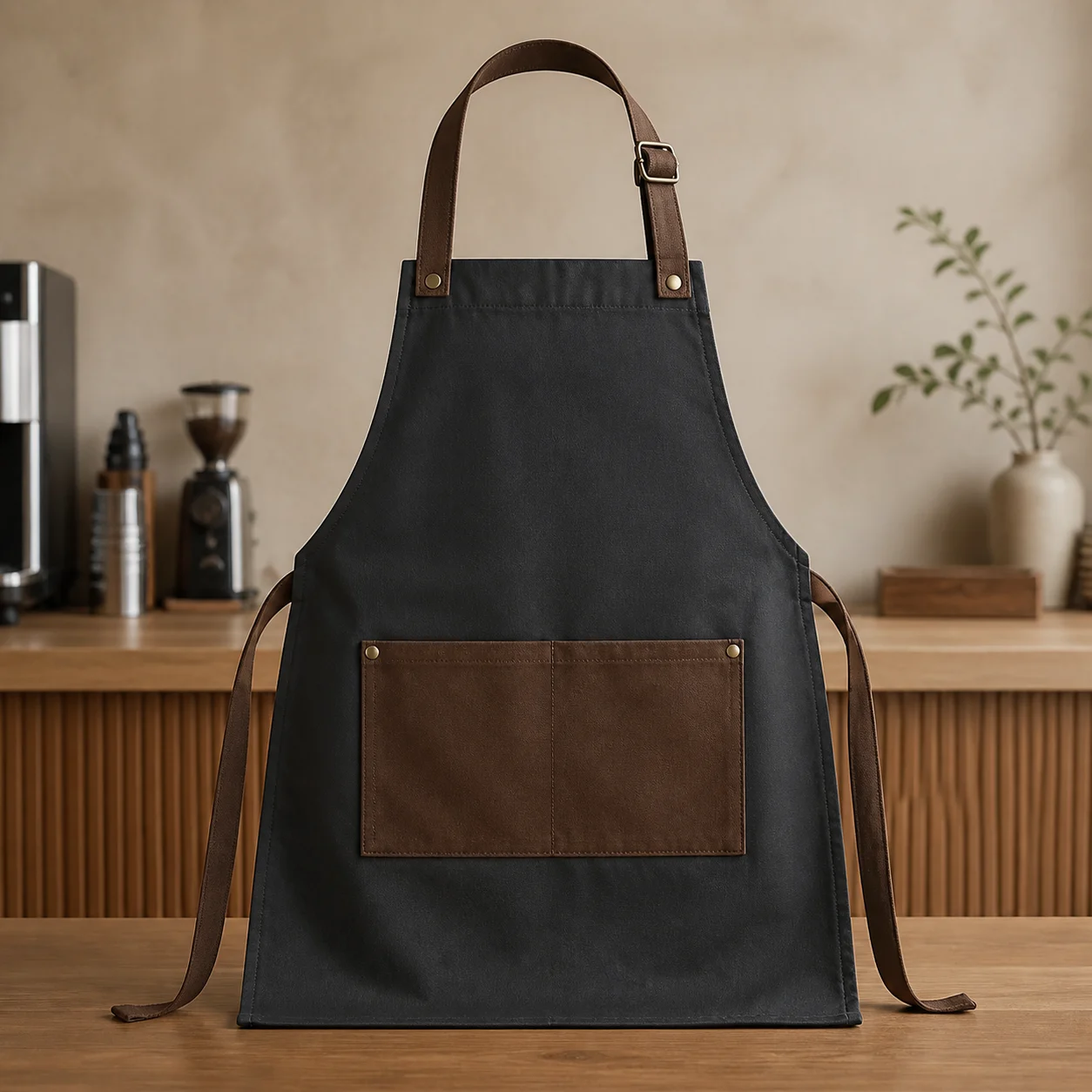 Tạp Dề Quán Cafe Dáng Basic Đồng Bộ