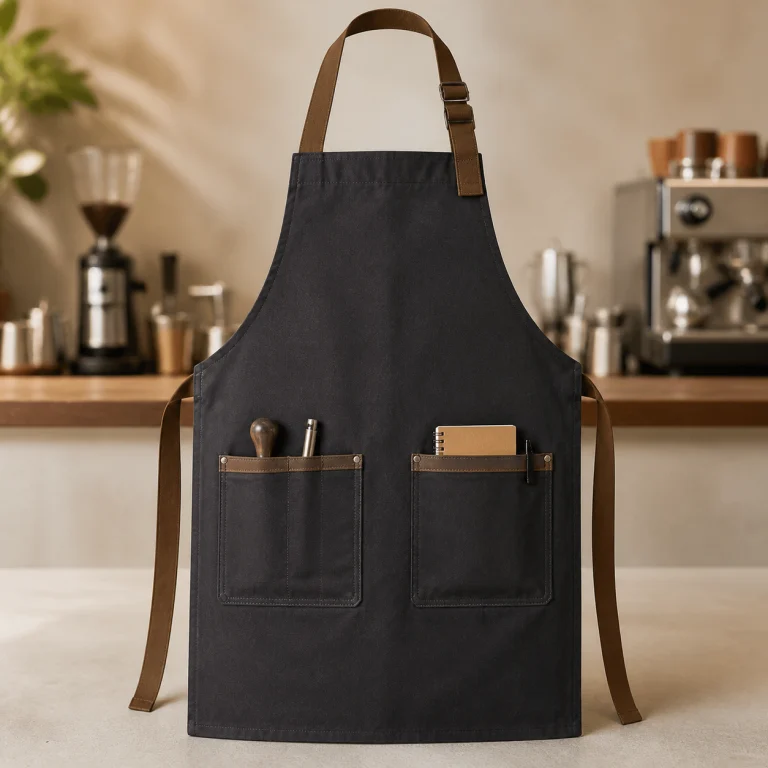 Tạp Dề Quán Cafe Hai Túi Dụng Cụ