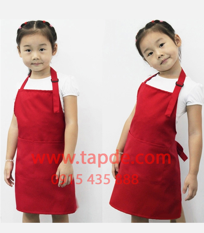 Tạp dề trẻ em màu đỏ