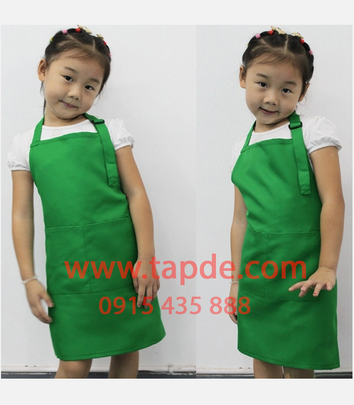 Tạp dề trẻ em màu xanh lá